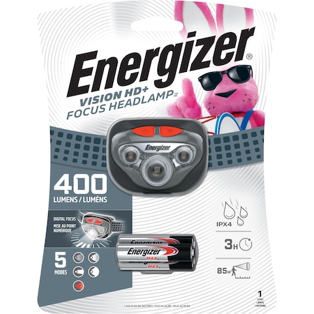 Energizer Energizer Vision HD + 400 lm Gray LED Headlight AAA Battery HDD32E